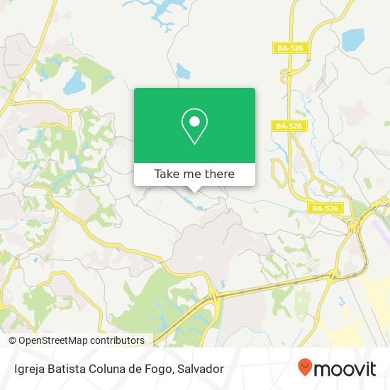 Mapa Igreja Batista Coluna de Fogo