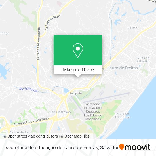 Mapa secretaria de educação de Lauro de Freitas