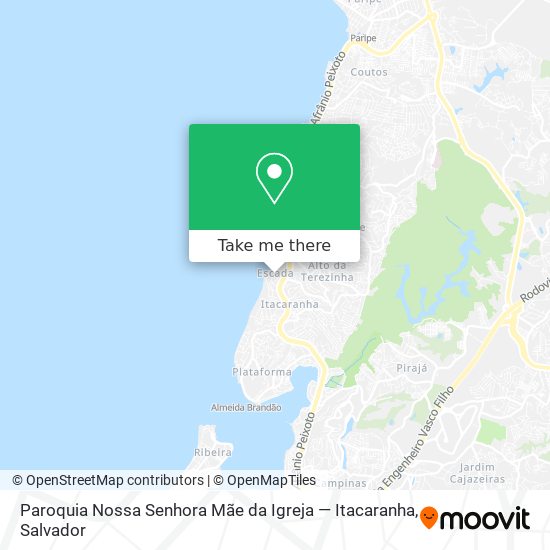 Paroquia Nossa Senhora Mãe da Igreja — Itacaranha map