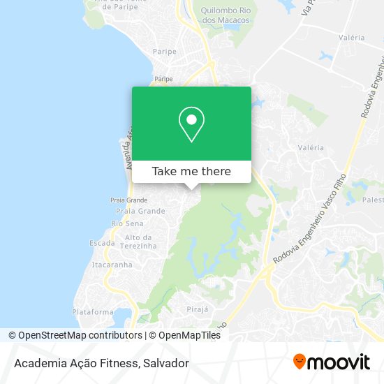 Mapa Academia Ação Fitness