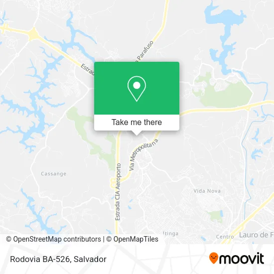Rodovia BA-526 map