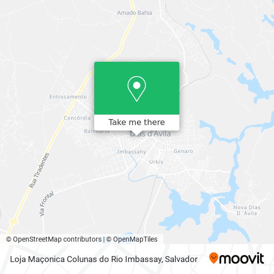 Loja Maçonica Colunas do Rio Imbassay map