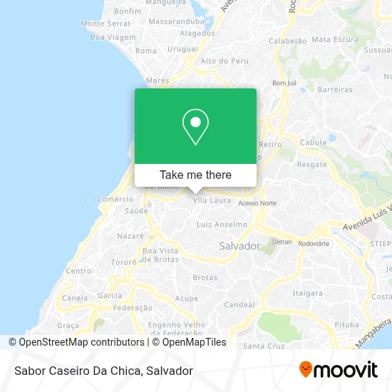 Sabor Caseiro Da Chica map