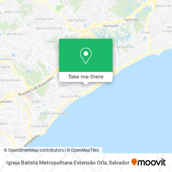 Mapa Igreja Batista Metropolitana Extensão Orla