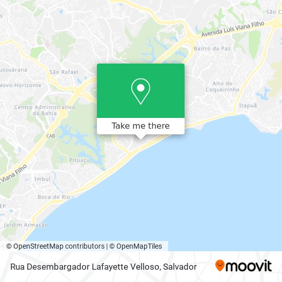 Mapa Rua Desembargador Lafayette Velloso