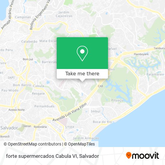 Mapa forte supermercados Cabula VI