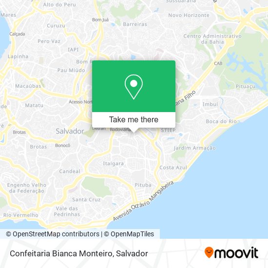 Mapa Confeitaria Bianca Monteiro