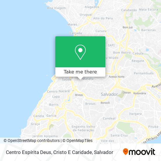 Mapa Centro Espírita Deus, Cristo E Caridade