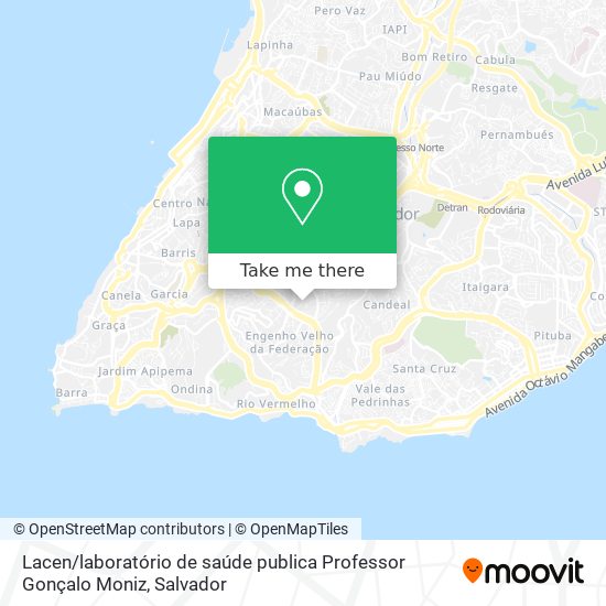 Mapa Lacen / laboratório de saúde publica Professor Gonçalo Moniz