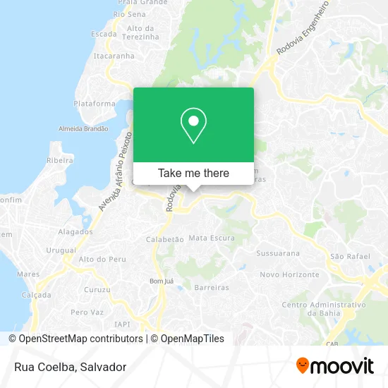 Rua Coelba map