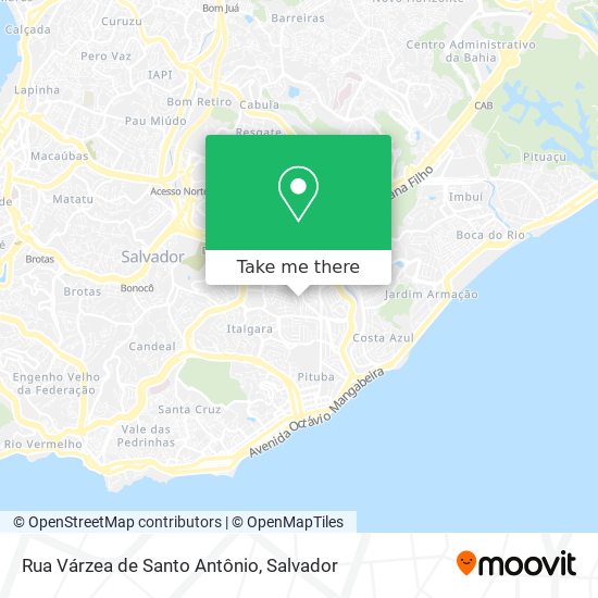 Rua Várzea de Santo Antônio map