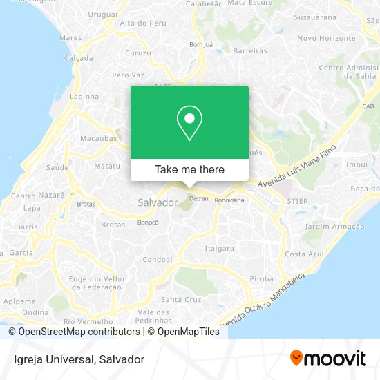 Igreja Universal map