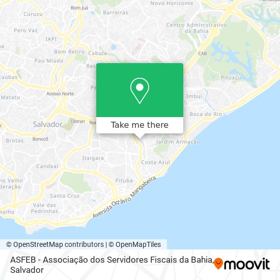 ASFEB - Associação dos Servidores Fiscais da Bahia map
