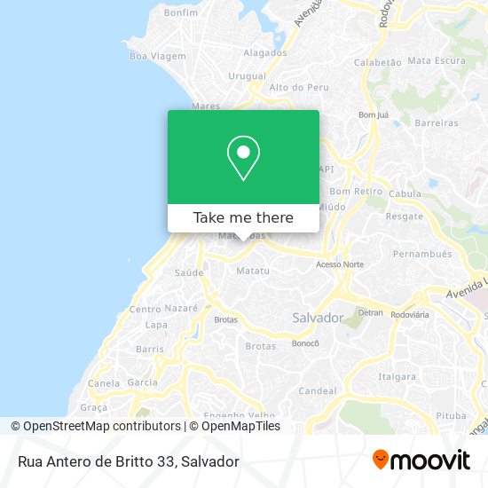 Rua Antero de Britto 33 map
