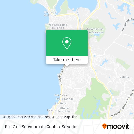 Rua 7 de Setembro de Coutos map