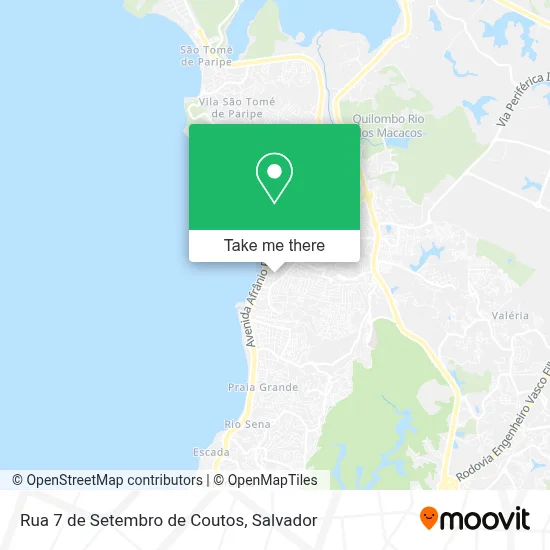 Rua 7 de Setembro de Coutos map