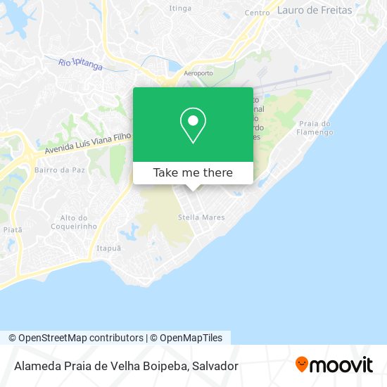 Alameda Praia de Velha Boipeba map