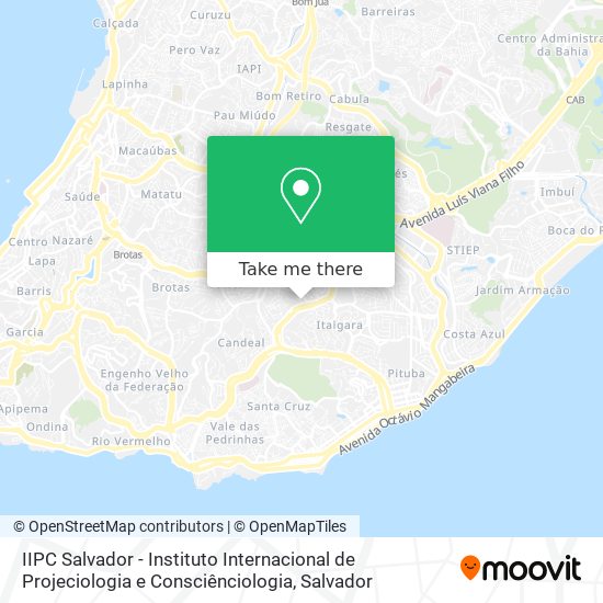 Mapa IIPC Salvador - Instituto Internacional de Projeciologia e Consciênciologia