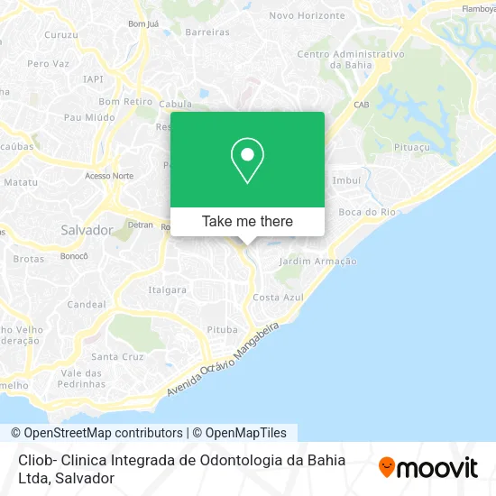 Cliob- Clinica Integrada de Odontologia da Bahia Ltda map