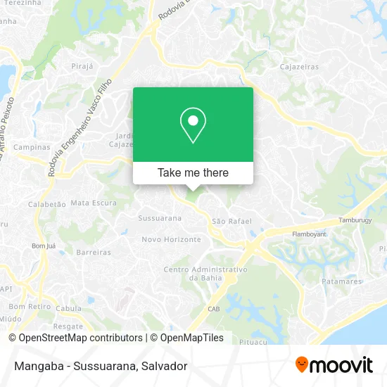 Mangaba - Sussuarana map