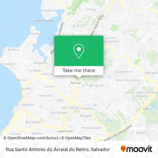 Rua Santo Antônio do Arraial do Retiro map