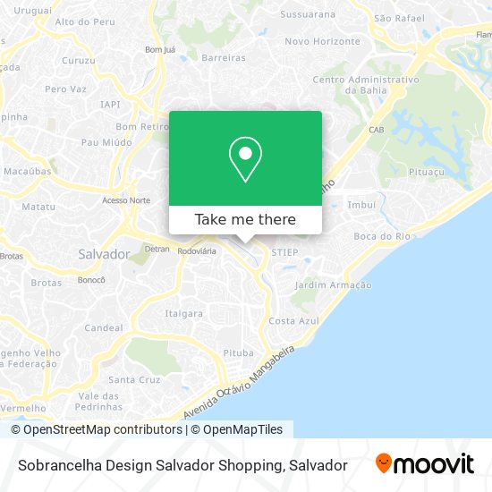 Mapa Sobrancelha Design Salvador Shopping