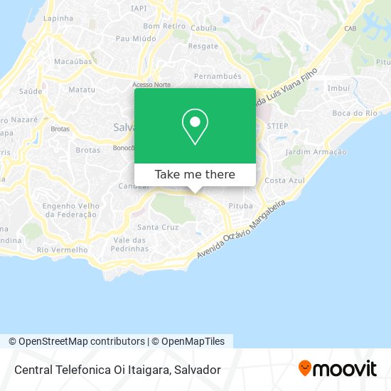 Central Telefonica Oi Itaigara map