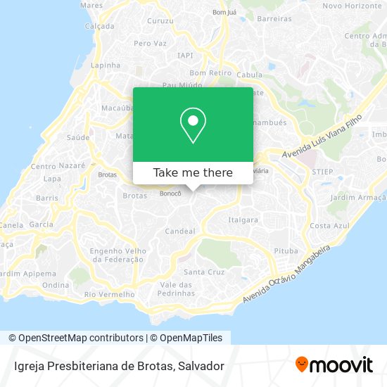 Igreja Presbiteriana de Brotas map