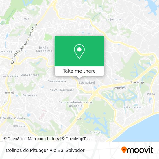 Colinas de Pituaçu/ Via B3 map