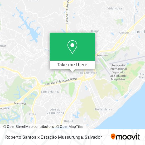 Mapa Roberto Santos x Estação Mussurunga