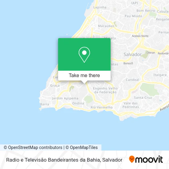 Radio e Televisão Bandeirantes da Bahia map