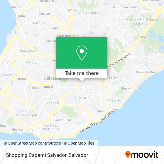 Shopping Capemi Salvador map