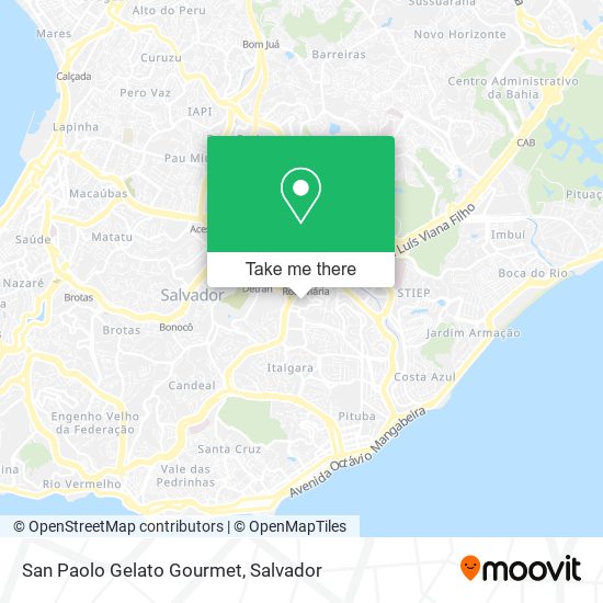 San Paolo Gelato Gourmet map