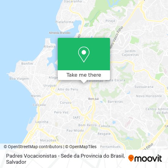 Padres Vocacionistas - Sede da Provincia do Brasil map