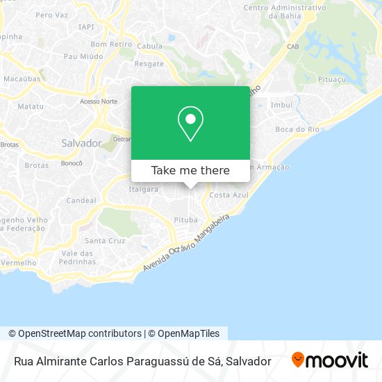 Mapa Rua Almirante Carlos Paraguassú de Sá