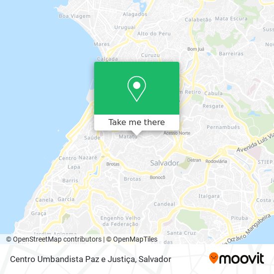 Centro Umbandista Paz e Justiça map