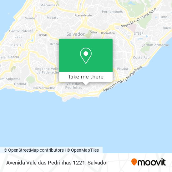 Avenida Vale das Pedrinhas 1221 map