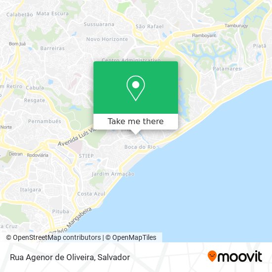 Mapa Rua Agenor de Oliveira