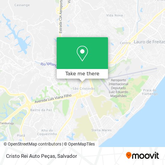 How to get to Cristo Rei Auto Peças in São Cristóvão by Bus or Metro?