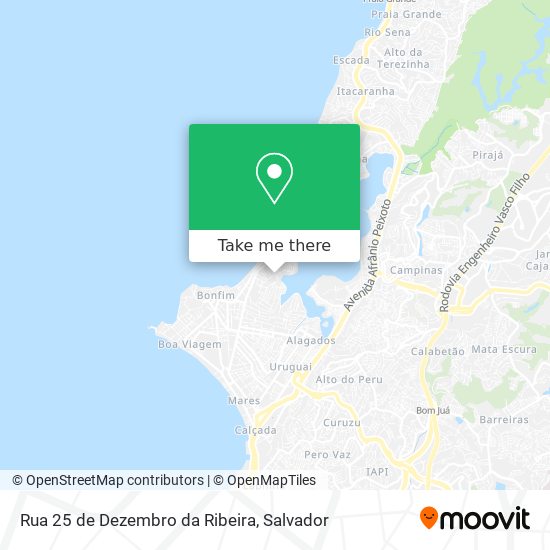 Mapa Rua 25 de Dezembro da Ribeira