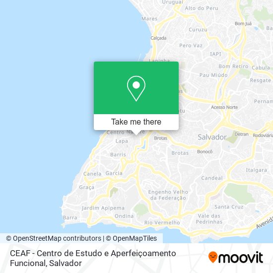 CEAF - Centro de Estudo e Aperfeiçoamento Funcional map
