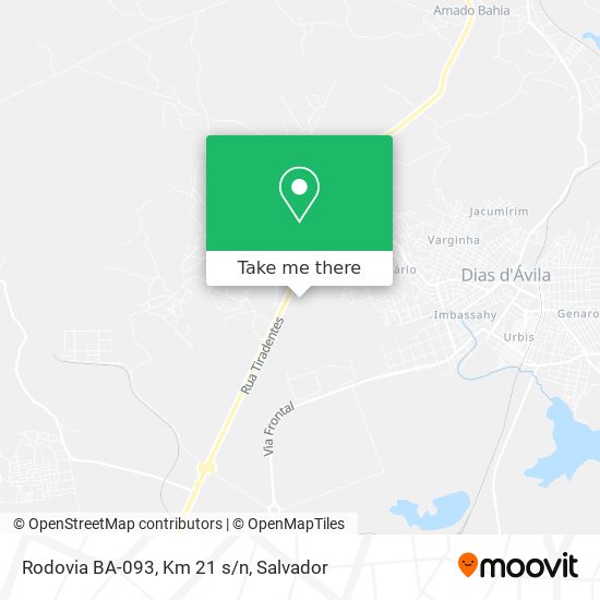 Rodovia BA-093, Km 21 s/n map