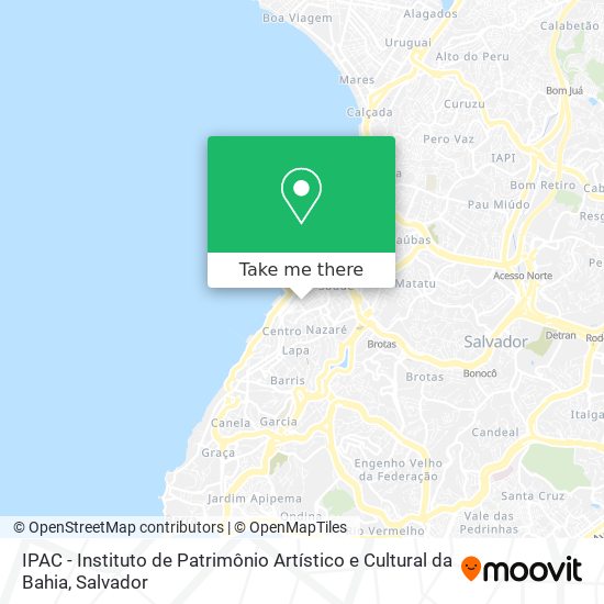 Mapa IPAC - Instituto de Patrimônio Artístico e Cultural da Bahia