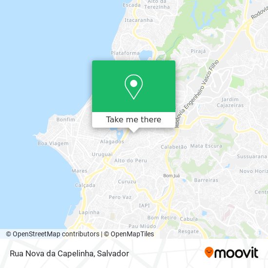 Mapa Rua Nova da Capelinha