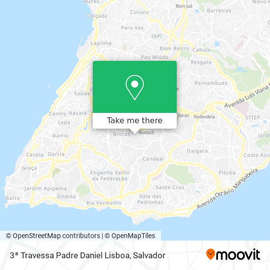 Mapa 3ª Travessa Padre Daniel Lisboa