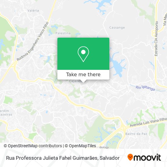 Mapa Rua Professora Julieta Fahel Guimarães