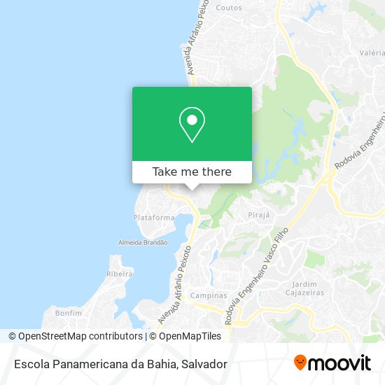 Mapa Escola Panamericana da Bahia