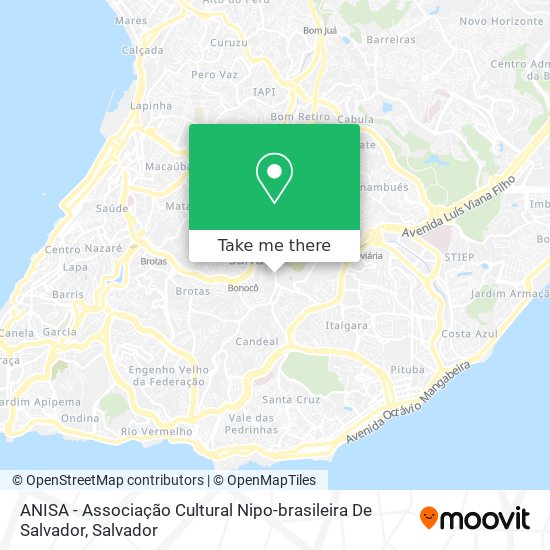 Mapa ANISA - Associação Cultural Nipo-brasileira De Salvador