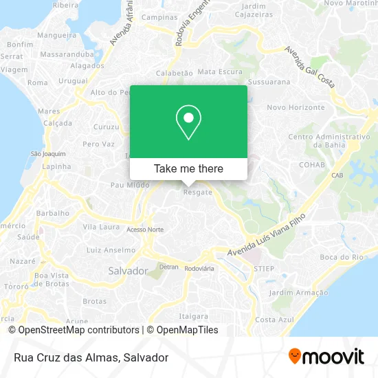 Rua Cruz das Almas map