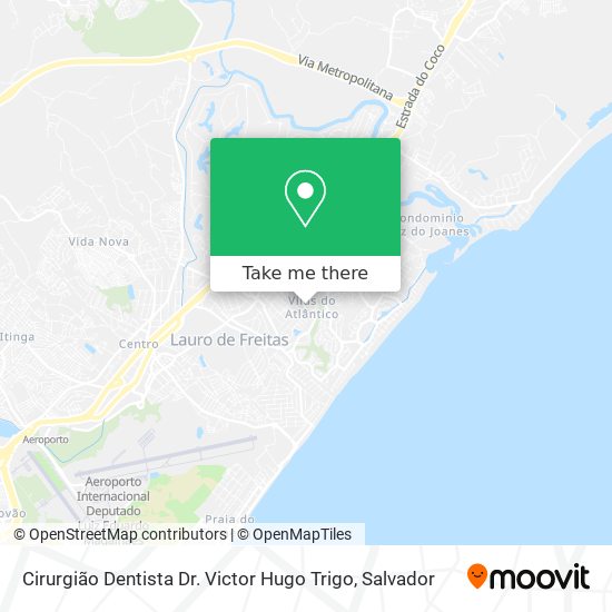 Mapa Cirurgião Dentista Dr. Victor Hugo Trigo